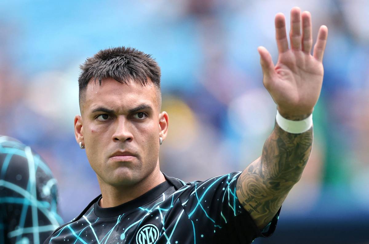 Lautaro Martinez con la maglia dell'Inter