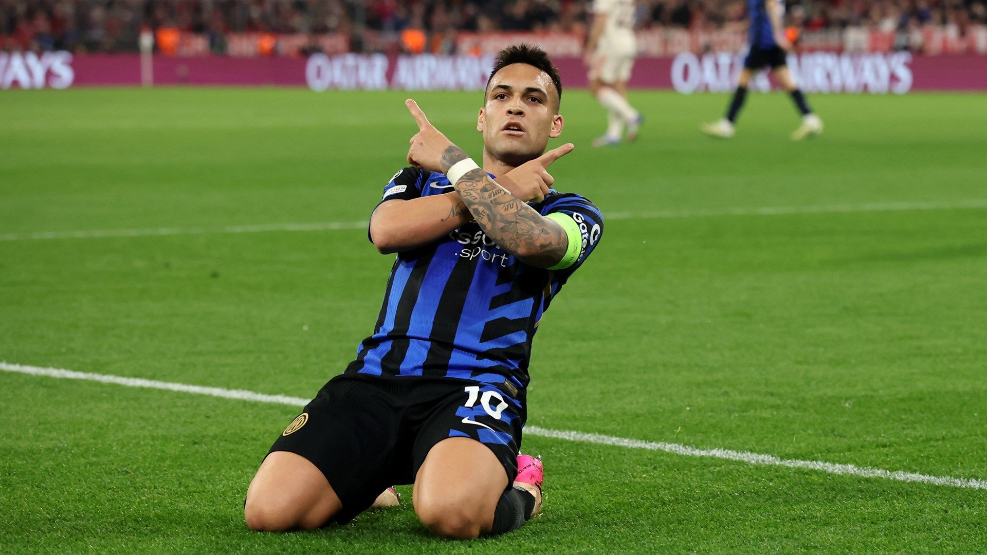 Lautaro Martinez con la maglia dell'Inter