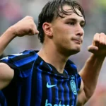 Pio Esposito con la maglia dell'Inter