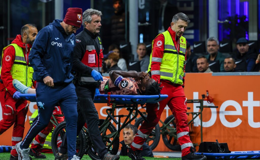 Zapata esce infortunato durante Inter-Torino