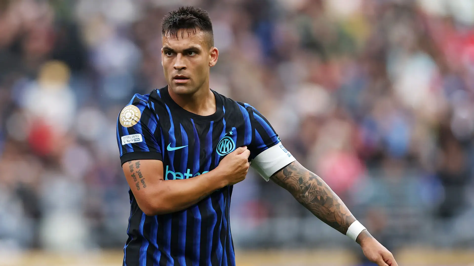 Lautaro Martinez con la maglia dell'Inter