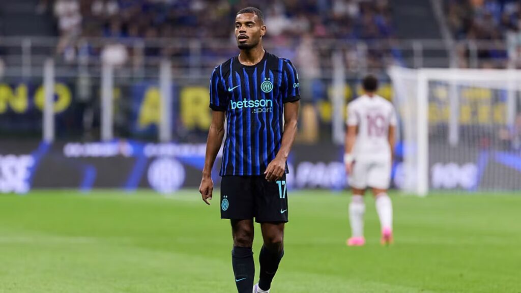 Diouf con la maglia dell'Inter