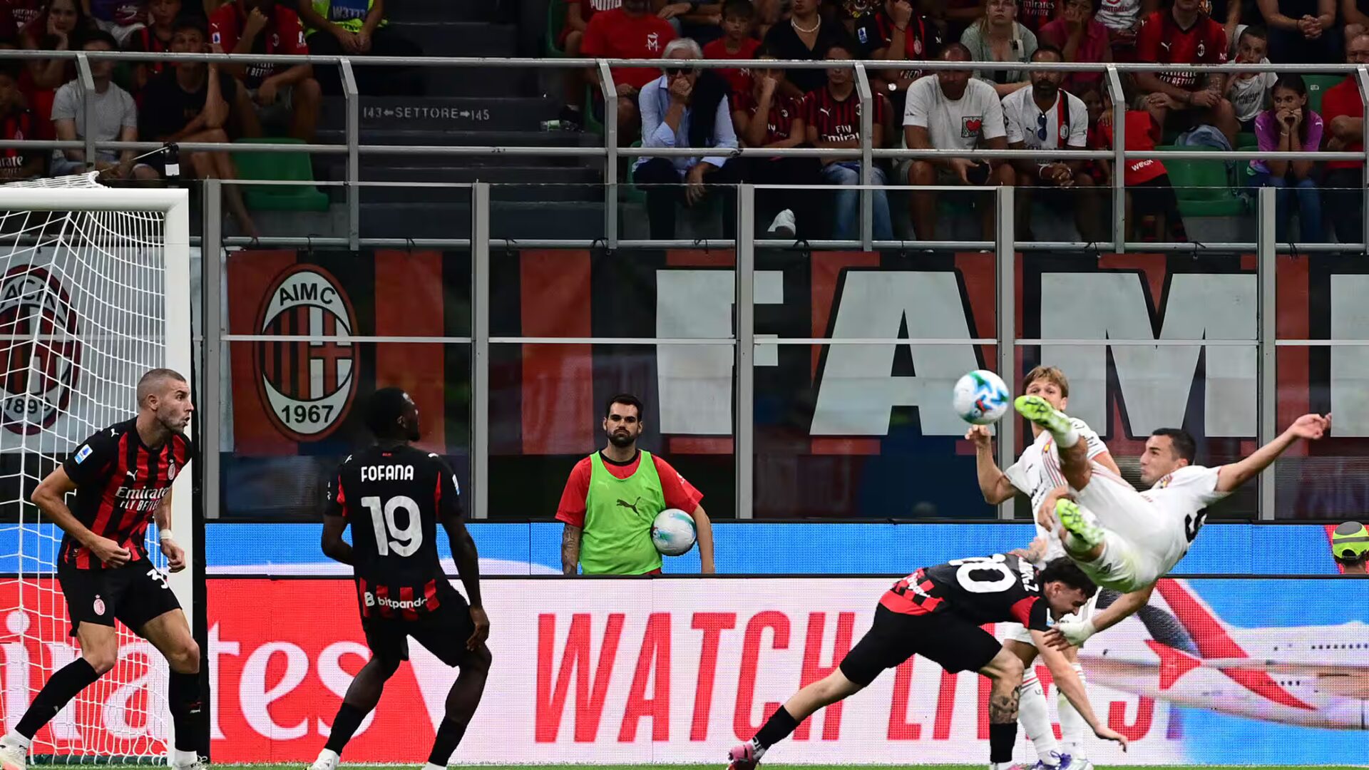 Il gol di Bonazzoli che stende il Milan