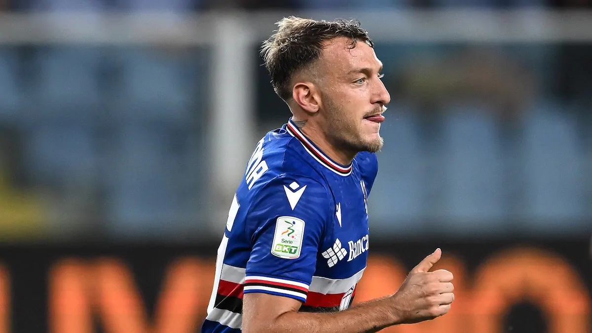 Antonino La Gumina con la maglia della Sampdoria