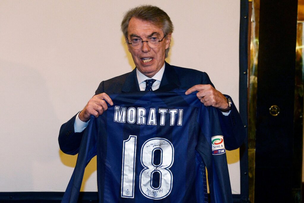 Massimo Moratti durante una celebrazione dell'Inter