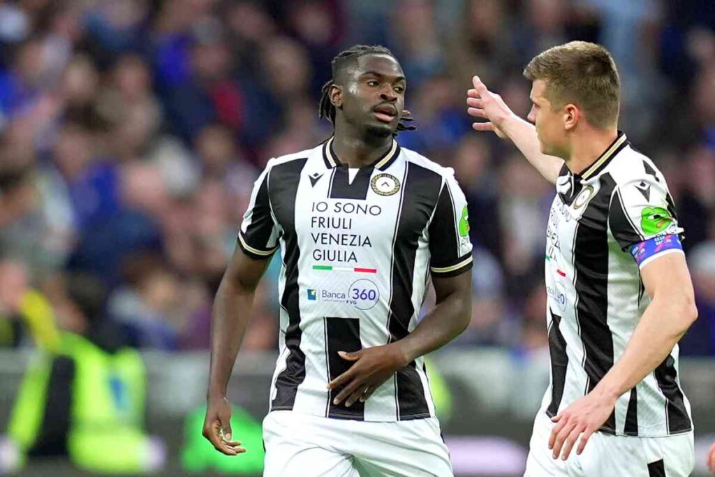 Solet con la maglia dell'Udinese