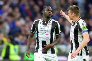 Solet con la maglia dell'Udinese