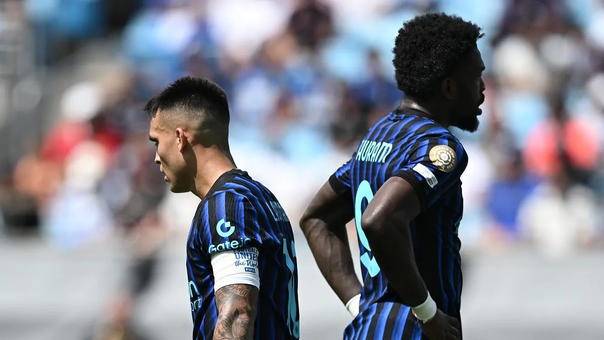 Thuram e Lautaro con la maglia dell'Inter