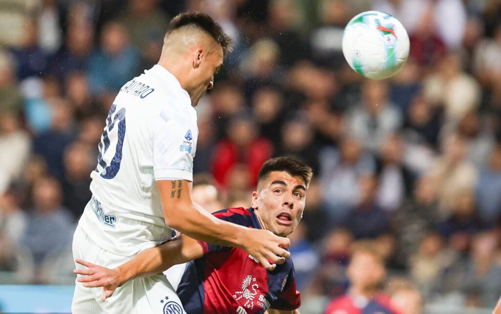 Lautaro in gol contro il Cagliari