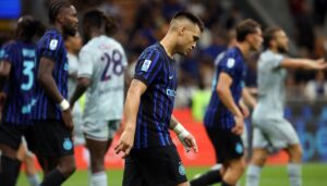 Lautaro Martinez con la maglia dell'Inter