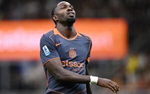 Marcus Thuram con la maglia dell'Inter