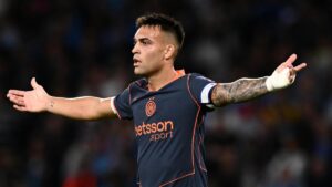 Lautaro Martinez con la maglia dell'Inter